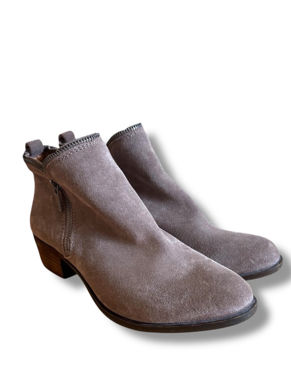 Lucky Brand Boots BARTALINO Suede Ankle Neutral Everyday